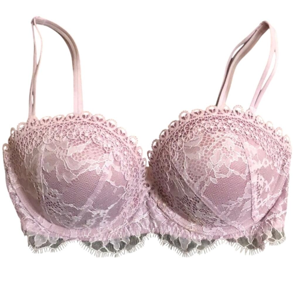 NWOT Victoria’s Secret Very Sexy Multi-Way or Strapless Lavender Lace Bra 32DD